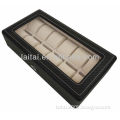 High quality black carbon fiber PU leather 12 watch boxes
